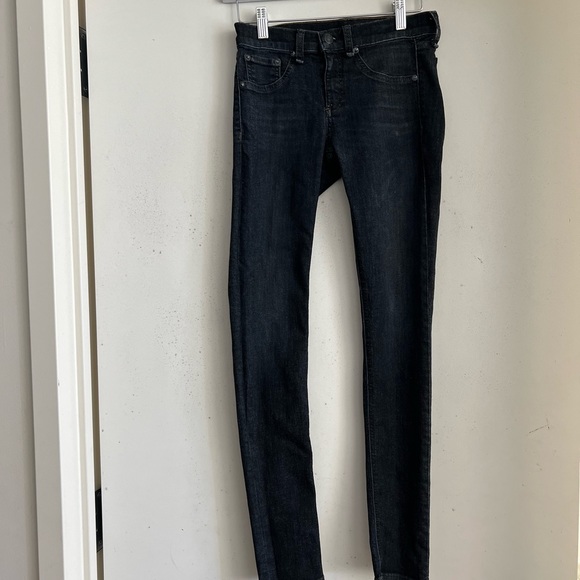 Rag & Bone Skinny Jeans in Black Rae - Picture 4 of 9